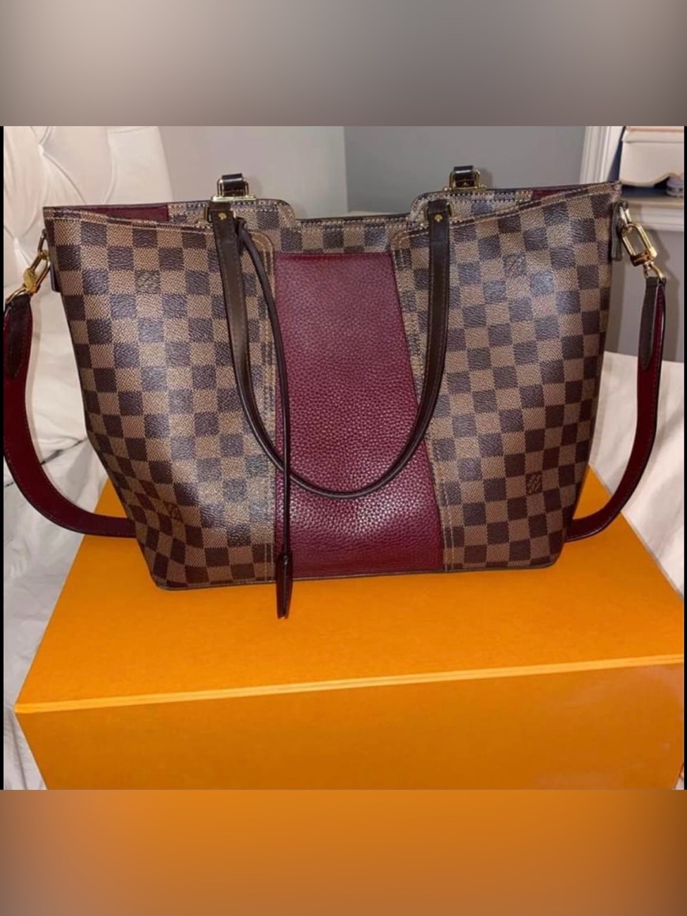 Louis Vuitton Jersey Bag in Bordeaux